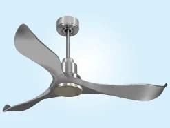 Ventilateur de plafond Réversible Thermostat Wifi Moteur à courant continu Toits en pente Télécommande Hypersilence Mémoire Shopi