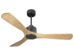 Ventilateur de plafond Réversible Thermostat Wifi Moteur à courant continu Toits en pente Télécommande Hypersilence Mémoire