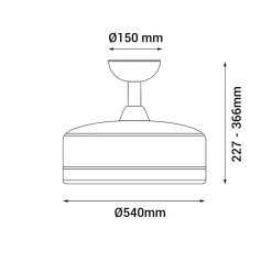 Ventilateur de plafond sans pales avec WiFi