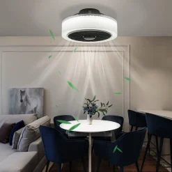 Ventilateur de Plafond Silencieux avec Lumière Dimmable et Télécommande - ZMH