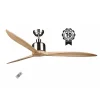 Ventilateur de plafond superdestratificateur,moteur DC,166 cm pales bois massif, ultra silencieux, wifi et thermostat