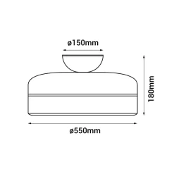 Ventilateur de plafond type plafonnier avec lumière LED