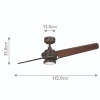 Ventilateur de Plafond Xety 142cm - Bronze ancien