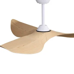 Ventilateur plafond 132 cm sans lumière, moteur DC réversible, 3 pales ABS, 6 vitesses, télécommande