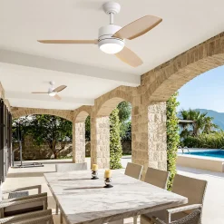 Ventilateur plafond 46 pouces, 3 pales ABS, moteur DC 6 vitesses, télécommande chambre