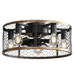 Ventilateur plafond industriel 20 pouces, 7 pales ABS, moteur DC réversible, télécommande