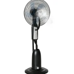 Ventilateur sur pied 120 cm avec brumisateur 2,8L, angle réglable, nébuliseur métal