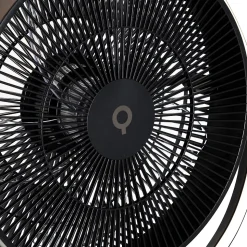 Ventilateur sur pied trépied noir avec LED 3 niveaux de luminosité réglable - Marleen