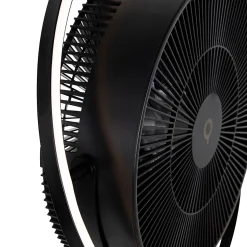 Ventilateur sur pied trépied noir avec LED 3 niveaux de luminosité réglable - Marleen