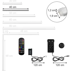 Vicco Bande LED Blanc 40cm avec kit de démarrage