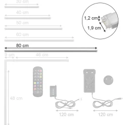 Vicco Ruban lumineux LED Blanc 80 cm