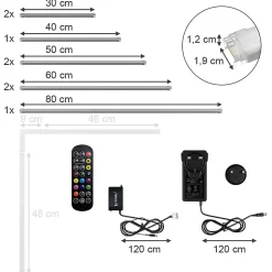Vicco Ruban lumineux LED Blanc 400 cm