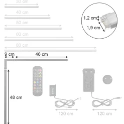 Vicco Ruban lumineux LED Blanc 55 cm