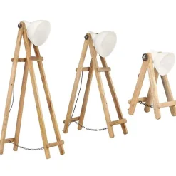 vidaXL Lampadaire 3 pcs Lampe sur Pied Eclairage Luminaire Salon Chambre à Coucher Couloir Maison Intérieur Blanc E27 Bois 320594