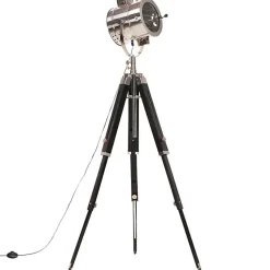 vidaXL Lampadaire à Trépied Lampe sur Pied Lampe à Piédestal Hauteur Réglable Salon Maison Intérieur 165 cm Bois de Manguier 28611