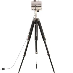 vidaXL Lampadaire à Trépied Lampe sur Pied Lampe à Piédestal Hauteur Réglable Salon Maison Intérieur 165 cm Bois de Manguier 28611