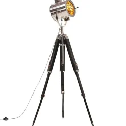 vidaXL Lampadaire à Trépied Lampe sur Pied Lampe à Piédestal Hauteur Réglable Salon Maison Intérieur 165 cm Bois de Manguier 28611