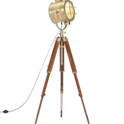 vidaXL Lampadaire à Trépied Lampe sur Pied Lampe à Piédestal Hauteur Réglable Salon Maison Intérieur 165 cm Bois de Manguier 28611