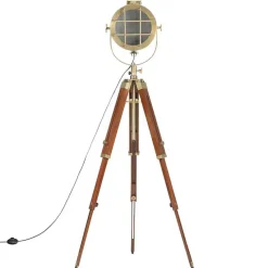 vidaXL Lampadaire à Trépied Lampe sur Pied Lampe à Piédestal Hauteur Réglable Salon Maison Intérieur 165 cm Bois de Manguier 28611