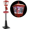 vidaXL Lampadaire de Noël avec Père Noël 180 cm LED