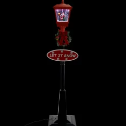 vidaXL Lampadaire de Noël avec Père Noël 180 cm LED