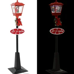 vidaXL Lampadaire de Noël avec Père Noël 180 cm LED