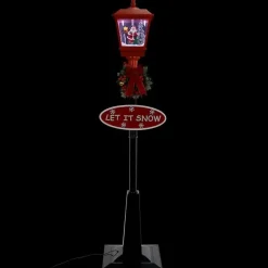 vidaXL Lampadaire de Noël avec Père Noël 180 cm LED