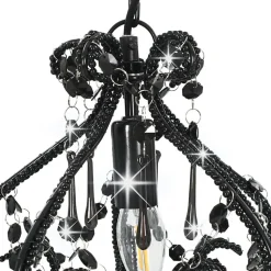 vidaXL Plafonnier avec Perles Rond Lampe Suspendue Lustre Luminaire Eclairage Salon Salle de Séjour Salle à Manger Chambre à 28159