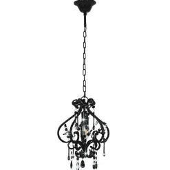 vidaXL Plafonnier avec Perles Rond Lampe Suspendue Lustre Luminaire Eclairage Salon Salle de Séjour Salle à Manger Chambre à 28159