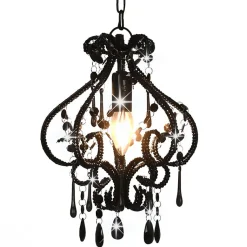 vidaXL Plafonnier avec Perles Rond Lampe Suspendue Lustre Luminaire Eclairage Salon Salle de Séjour Salle à Manger Chambre à 28159