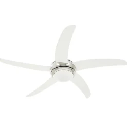 vidaXL Ventilateur de plafond orné avec lampe 128 cm Blanc 50538