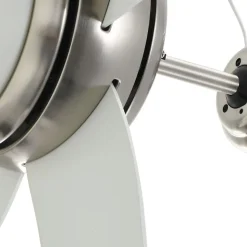 vidaXL Ventilateur de plafond orné avec lampe 128 cm Blanc 50538