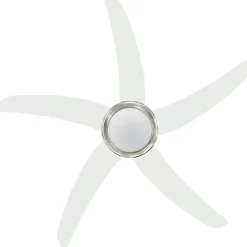 vidaXL Ventilateur de plafond orné avec lampe 128 cm Blanc 50538