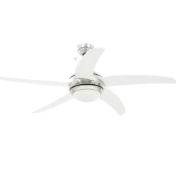 vidaXL Ventilateur de plafond orné avec lampe 128 cm Blanc 50538