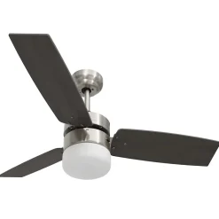 vidaXL Ventilateur de plafond lampe et télécommande 108cm Marron foncé 51491