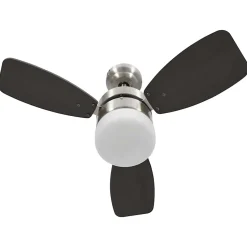 vidaXL Ventilateur de plafond lampe et télécommande 76 cm Marron foncé 51493