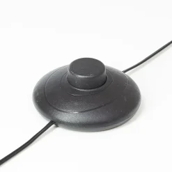 VISBY Lampadaire LED 18W / 2000lm / 3000K - noir/naturel - métal/bambou - ampoule incluse