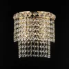 Wagner Applique en fer et laiton doré avec strass 2 lumières .14 P.21 BL266-AP2-OR