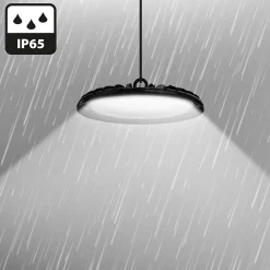 WELLS : Highbay LED 150W, DOB, 15.000 lumens en aluminium. Noir