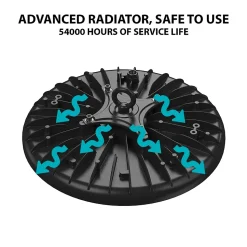 WELLS : Highbay LED 150W, DOB, 15.000 lumens en aluminium. Noir