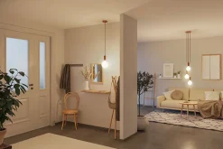 White Lampion Filament 230 V Globe LED G125 E27 400lm 4,3W 3000K gradable Blanc