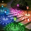 8x Lampes Solaires Extérieures LED, Lumière Blanche Chaude & Multicolore, Étanches pour Jardin, Pelouse, Allée, Terrasse