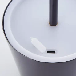 XAANA Lampe à poser extérieure LED 4W 300lm - noir chrome - métal - CCT - dimmable - rechargeable câble USB