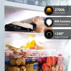 Xanlite - Ampoule à filament LED T26, culot E14, conso. 6,5W, Blanc chaud, Spéciale hotte et frigo - RFV806T26