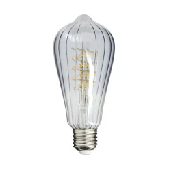 Xanlite - Ampoule Filament LED déco verre ciselé ST64, culot E27, 240 Lumens, Blanc chaud - RFDE240STSTRS