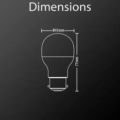Xanlite - Ampoule LED P45, culot B22, 5,3W cons. (40W eq.), lumière blanc chaud - EB470P