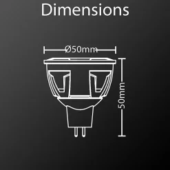 Xanlite - Ampoule LED spot, culot GU5.3, 7W cons. (50W éq.), angle focalisé, lumière blanche chaude - VM50S