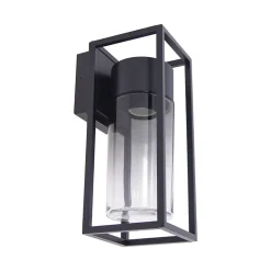 Xanlite - Applique murale filaire noire fumée contemporain IP44, culot E27, 40W max - APFE40WNMODF