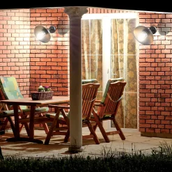 Xanlite - Applique murale filaire noire indus IP44, culot E27, 60W max - APFE60NIND