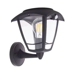 Xanlite - Applique murale solaire rétro LED IP44, 400 lumens, détecteur de mouvement, avec ampoule, Noir - SO2011AR